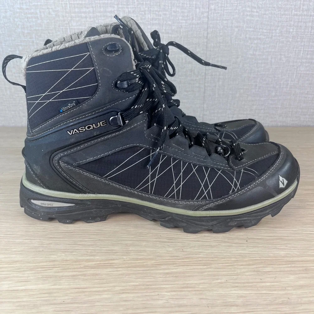 Vasque UltraDry Waterproof Hiking Boots Mens 9.5 Trail Trek Outdoor Black